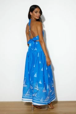 Hello Molly Skirts Boldest Move Maxi Skirt Dark Blue