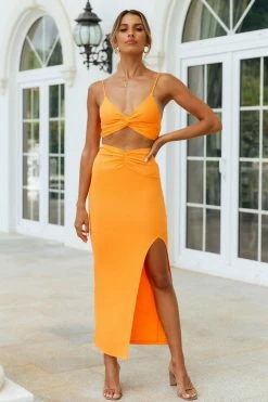 Hello Molly Sets & Co-ords Teenage Fever Bralet Orange