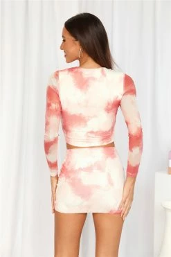 Hello Molly Sets & Co-ords Wrapped Up In You Crop Salmon