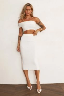 Hello Molly Sets & Co-ords See It Coming Crop White