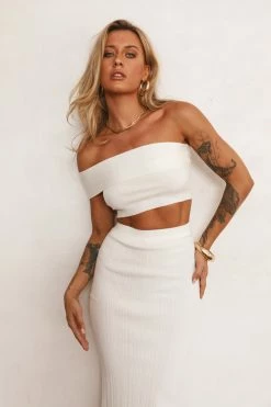 Hello Molly Sets & Co-ords See It Coming Crop White