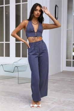 Hello Molly Everlasting Crop Blue Sets & Co-ords