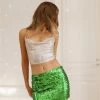 Skirts LIONESS Crossroads Sequin Mini Skirt Green