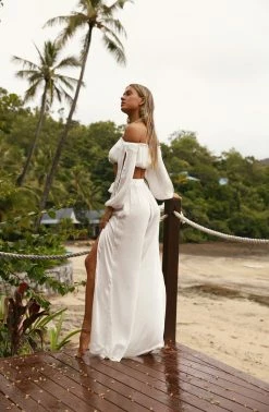 HELLO MOLLY Carefree Heart Crop White Sets & Co-ords