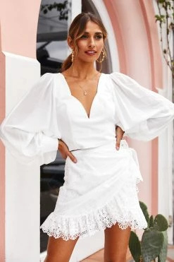 Hello Molly Whole Hearted Mini Skirt White