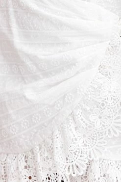 Hello Molly Whole Hearted Mini Skirt White