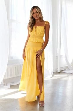 Promo π Sets & Co-ords HELLO MOLLY Stay Fun Crop Top Mustard π 9 Sets & Co-ords HELLO MOLLY Stay Fun Crop Top Mustard