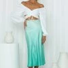 Hello Molly Melt It Out Midi Skirt Mint Skirts