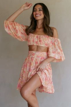 Hello Molly Sets & Co-ords Kitty Love Crop Floral