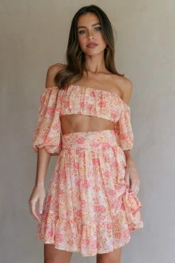 Hello Molly Sets & Co-ords Kitty Love Crop Floral