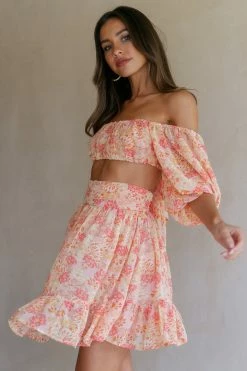 Hello Molly Sets & Co-ords Kitty Love Crop Floral