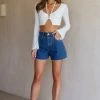 ABRAND High Waisted A Venice Shorts Electra