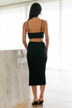 Hello Molly Wicked Flair Midi Skirt Black Skirts