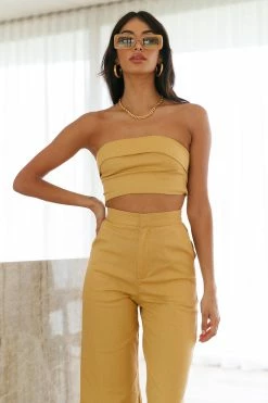 Hello Molly First Move Crop Brown Sets & Co-ords