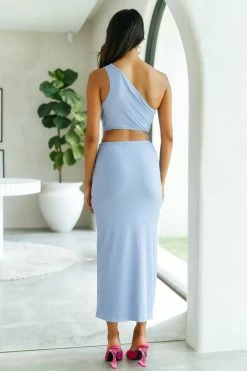 Hello Molly Sets & Co-ords Karmic Power Crop Blue