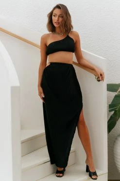 Hello Molly Make Me Feel Maxi Skirt Black