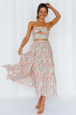 Hello Molly Skirts So Particular Maxi Skirt Red