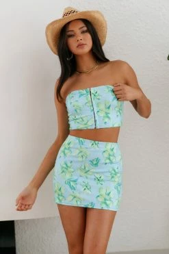 Hello Molly Perfect Execution Crop Blue