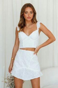 Hello Molly Skirts Remind Me Skirt White