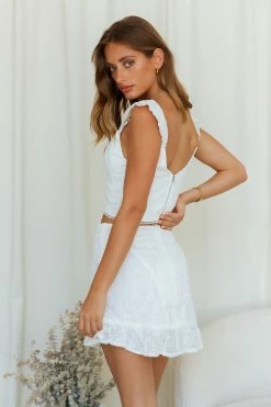 Hello Molly Skirts Remind Me Skirt White