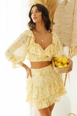 Discount π Hello Molly Always Sunny Side Up Crop Floral Sets & Co-ords π 12 Hello Molly Always Sunny Side Up Crop Floral Sets & Co-ords