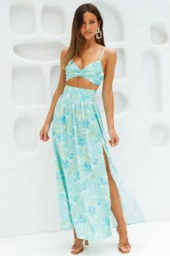 Hello Molly Laureno Maxi Skirt Blue