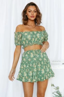 Hello Molly Clear Vision Crop Green Sets & Co-ords