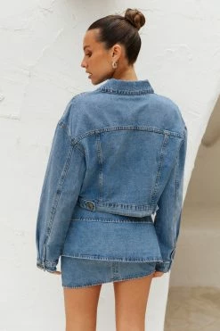 Skirts LIONESS True Romance Denim Mini Skirt Duke Blue