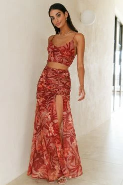 Skirts RUNAWAY Capricorn Maxi Skirt Rust