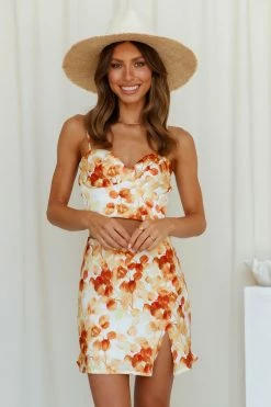 Hello Molly Looking So Fine Crop Orange Sets & Co-ords