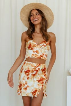 Hello Molly Looking So Fine Crop Orange Sets & Co-ords