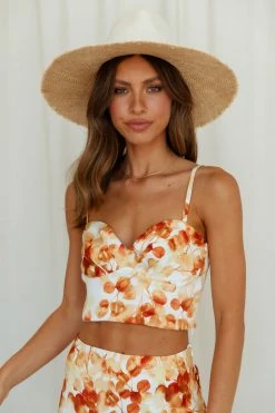 Hello Molly Looking So Fine Crop Orange Sets & Co-ords