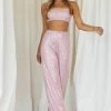 HELLO MOLLY Shimmer Life Crop Light Pink Sequin Sets & Co-ords