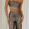 HELLO MOLLY Shimmer Life Crop Black Sequin Sets & Co-ords