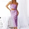 Sets & Co-ords HELLO MOLLY Sparkling Fantasy Sequin Crop Lilac
