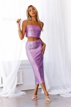 Discount π HELLO MOLLY Sparkling Fantasy Sequin Midi π Skirt Lilac π Skirts π€© 12 HELLO MOLLY Sparkling Fantasy Sequin Midi Skirt Lilac Skirts