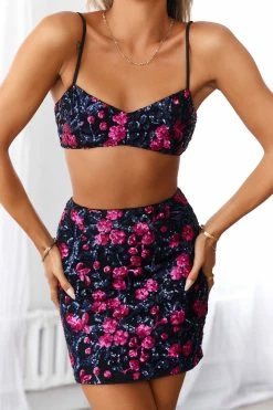 Wholesale π₯° HELLO MOLLY Wantin You Sequin π Skirt Floral π 19 HELLO MOLLY Wantin You Sequin Skirt Floral