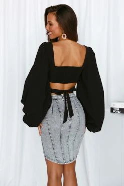 Hello Molly Skirts Kicked Back Skirt Washed Blue