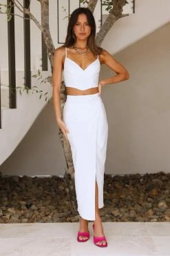 Hello Molly Daylight Shine Maxi Skirt White Skirts