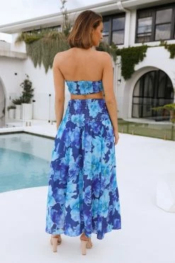 Hello Molly Skirts Lessons Of Love Maxi Skirt Blue