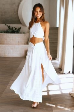 Hello Molly Sweetest Lollipop Maxi Skirt White Skirts