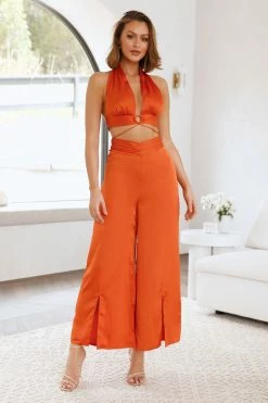 Hello Molly Tinted Glasses Set Orange Pants