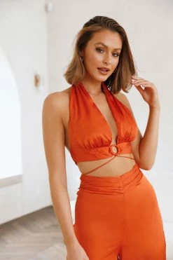 Hello Molly Tinted Glasses Set Orange Pants