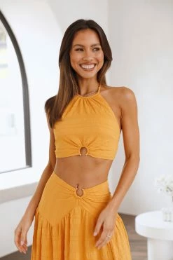 Hello Molly Sets & Co-ords Sunlight Moments Crop Yellow