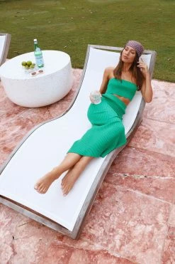 Hello Molly Fresh Air Maxi Skirt Green