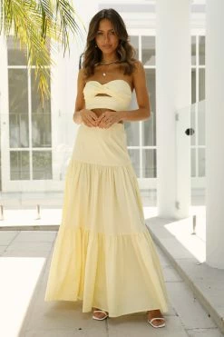 RUNAWAY Ayla Crop Top Lemon Sets & Co-ords