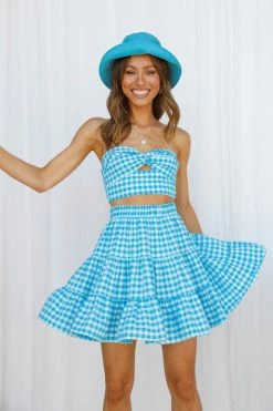 Hello Molly Animal Crossing Crop Blue Sets & Co-ords