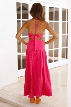 Hello Molly Sunlight Moments Maxi Skirt Hot Pink Skirts