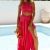 Hello Molly Sunlight Moments Maxi Skirt Hot Pink Skirts