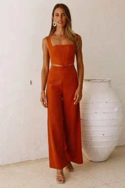 Hello Molly So Automatic Crop Rust Sets & Co-ords